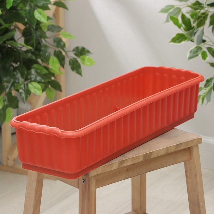 Ящик для цветов с дренажной решёткой, 9.5 л, цвет МИКС Ящик для цветов с дренажной решёткой, 9.5 л, цвет МИКС