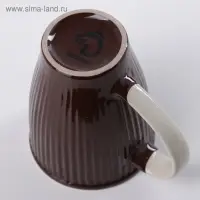Кружка керамическая Доляна Coffee, 270 мл, цвет коричневый