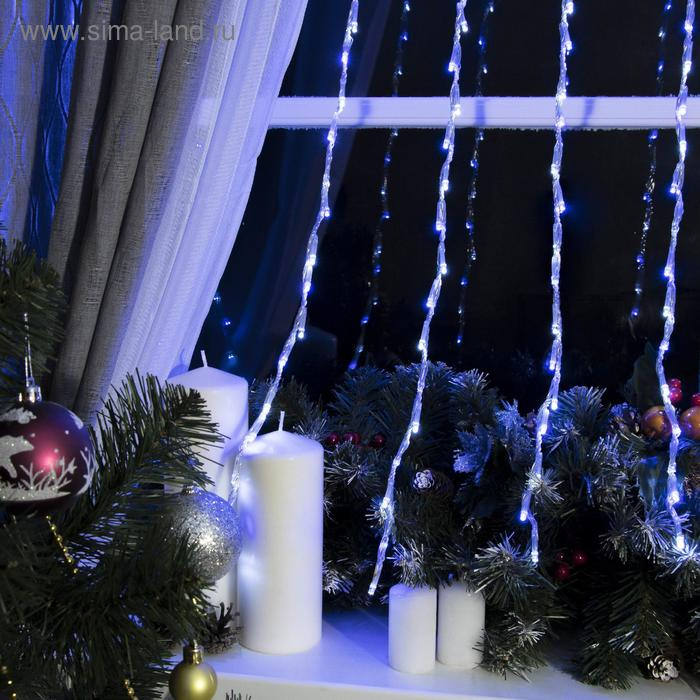 Гирлянда «Водопад» 2 × 1.5 м, IP20, прозрачная нить, 400 LED, свечение белое/синее, 8 режимов, 220 В Гирлянда «Водопад» 2 × 1.5 м, IP20, прозрачная нить, 400 LED, свечение белое/синее, 8 режимов, 220 В