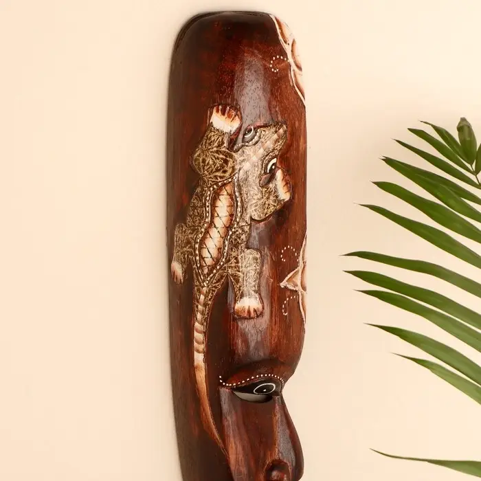 Интерьерный сувенир маска Интерьерный сувенир маска "Ящерица" 50х12х5 см