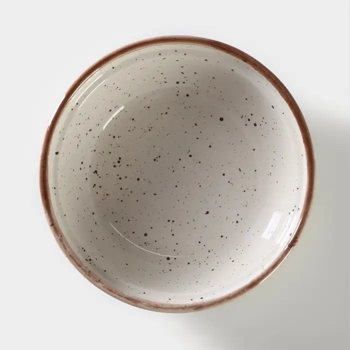 Тарелка глубокая Хорекс Punto bianca, 600 мл, d=15.5 см, фарфор, белая