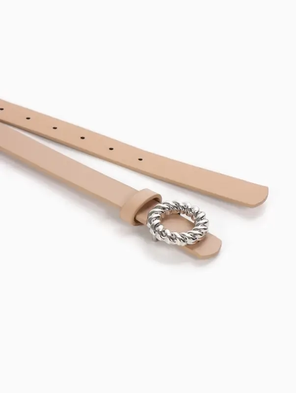 Ремень женский, 2.3&times;105 см, металлическая пряжка, бежевый