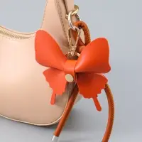 Брелок на карабине "Бабочка с узлом" красно-бордовый 13,5х9,5х2,5 см