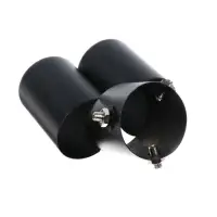 Насадка на глушитель двойная 15&times;12.5 см, посадочный 61 мм, черный мат
