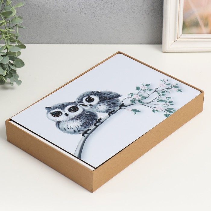 Фотоальбом на 52 фото 15х20 см Фотоальбом на 52 фото 15х20 см "Совушки на цветущей ветке" дерево, блеск 4х17,4х25 см