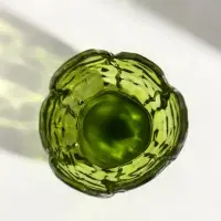 Подсвечник стекло на 1 свечу "Бутон" зелёный d=5 см 9,5х9,5х8,5 см
