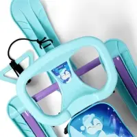 Снегокат &laquo;Twiny1+&raquo; с пингвинятами, со спинкой, голубой, фиолетовый, TW1+/П Nika Kids
