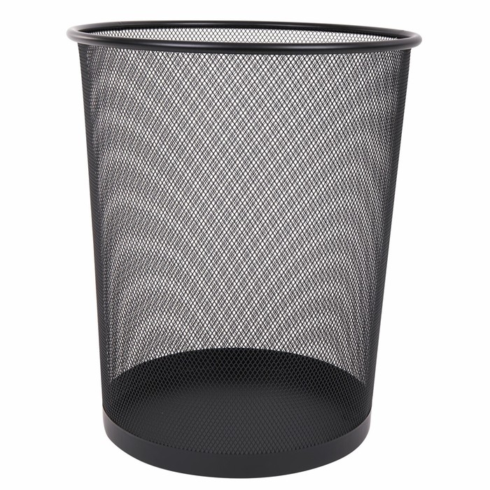 Корзина для бумаг металлическая, 20 литров, BRAUBERG Germanium, чёрный Корзина для бумаг металлическая, 20 литров, BRAUBERG Germanium, чёрный