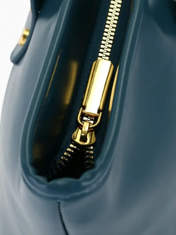 Сумка-шопер женская на молнии, размер 30.5&times;12&times;27 см, однотонная, синяя