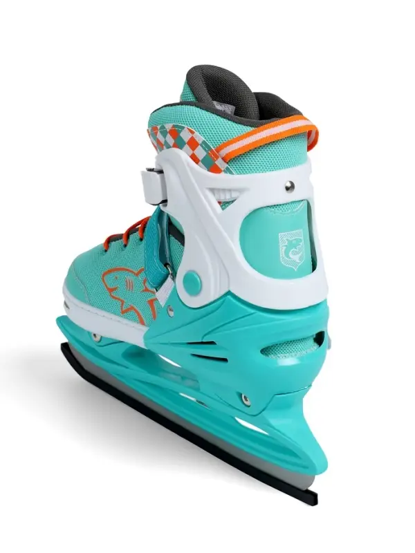 Коньки детские раздвижные BlackAqua, р. 27-30, для фитнеса, мятные, оранжевые Коньки детские раздвижные BlackAqua, р. 27-30, для фитнеса, мятные, оранжевые
