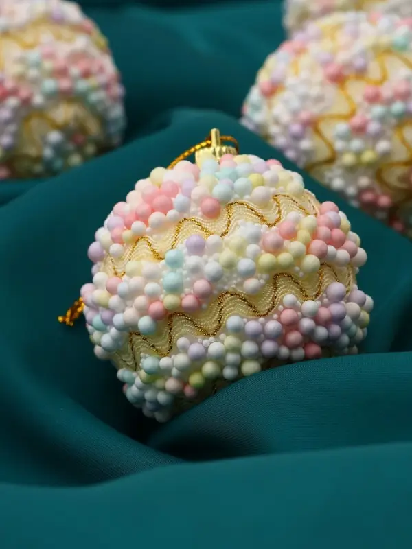 Набор шаров пластик d-6 см, 6 шт Набор шаров пластик d-6 см, 6 шт "Альфи" жёлтый