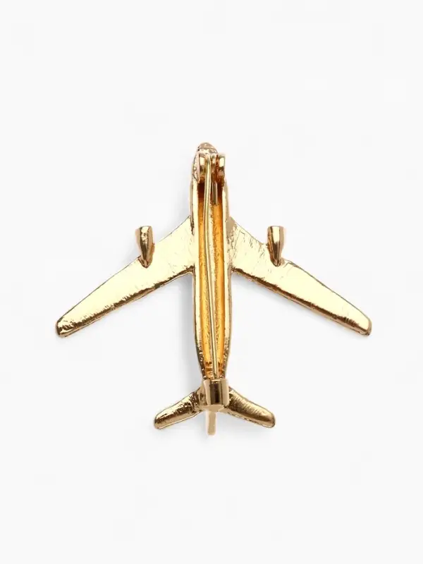Брошь &laquo;Самолёт&raquo;, цвет золото
