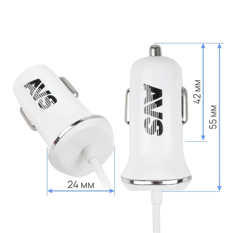 Автомобильное зарядное устройство AVS с mini USB CMN-213 (1,2А)