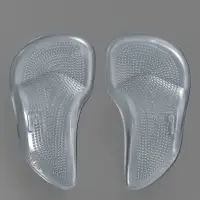 Полустельки для обуви, на клеевой основе, силиконовые, 12.5&times;6.4 см, пара, прозрачные