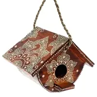 Скворечник деревянный &laquo;Узорчатый&raquo;, декоративный, с росписью, 18&times;19&times;15 см