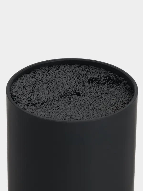 Подставка для ножей с наполнителем Доляна &laquo;Нео&raquo;, 22&times;11 см, покрытие софт тач, чёрная