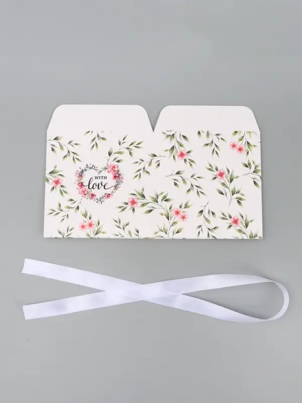 Коробка - переноска подарочная для цветов &laquo;С любовью&raquo;, 19&times;19&times;19 см, с лентами
