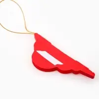 Елочные игрушки из бумаги, набор 5 штук, цвет красный