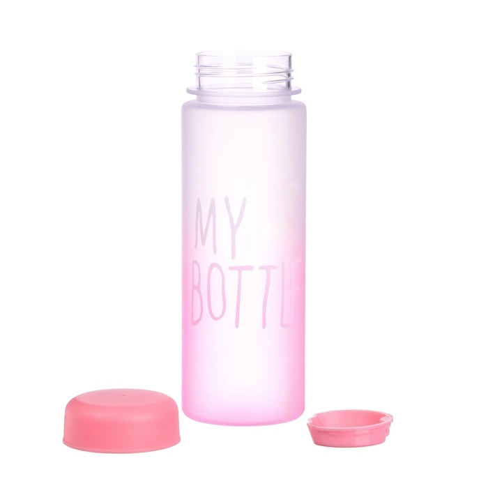 Бутылка для воды, напитков, спортивная, в школу, 500 мл, My bottle,19.5 х 6 см, розовая Бутылка для воды, напитков, спортивная, в школу, 500 мл, My bottle,19.5 х 6 см, розовая