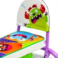 Снегокат &laquo;Twiny1+&raquo; с монстриками, со спинкой, зелёный, фиолетовый, TW1+/МН Nika Kids