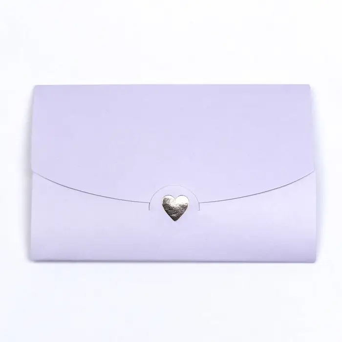 Конверт для подарочного сертификата, с тиснением, лаванда, 10.5&times;7 см