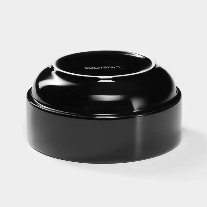 Набор посуды Magistro Night, фарфор, 16 предметов: тарелка d=25.5 см, d=19 см, миска 850 мл, d=15 см, кружка 320 мл, чёрный