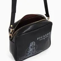 Сумка женская на молнии TEXTURA, 22&times;8&times;17 см, чёрная