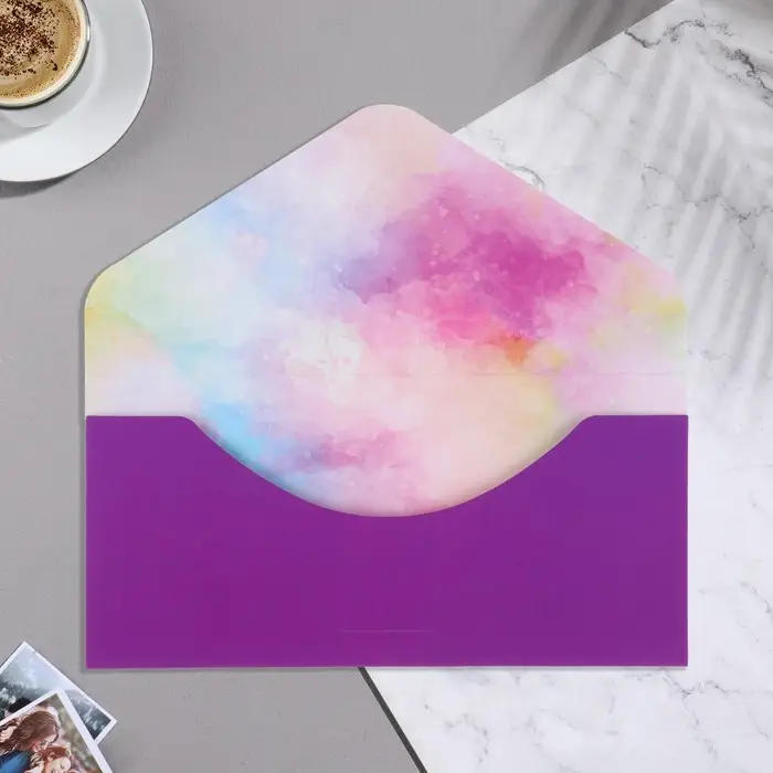 Конверт для денег «Поздравляем с Днем рождения!» софт тач, тиснение, 9×19 с Конверт для денег «Поздравляем с Днем рождения!» софт тач, тиснение, 9×19 с