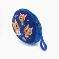 Кошелек детский плюшевый &laquo;Три кота&raquo; синий 9&times;9&times;1