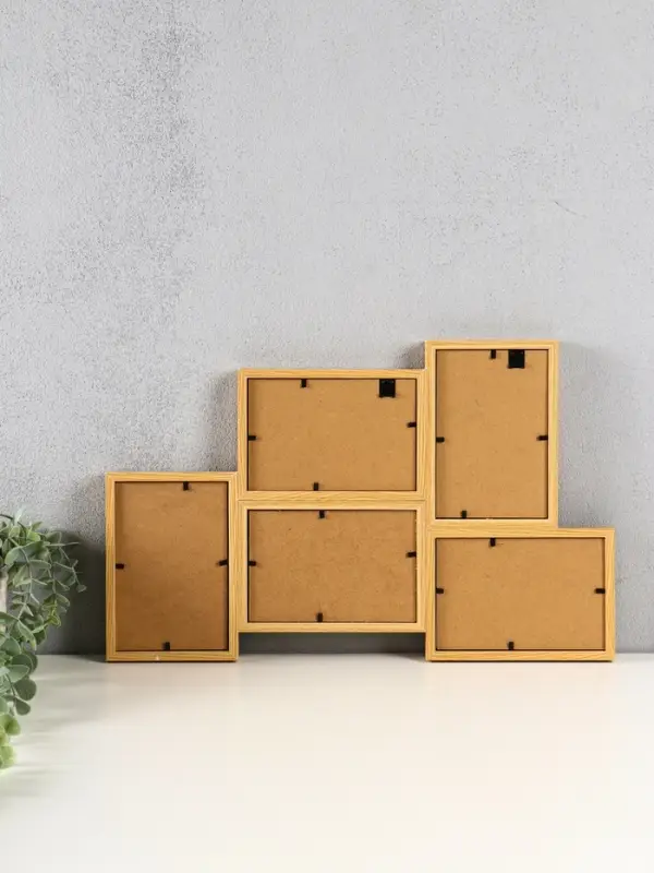 Фоторамка МДФ, стекло на 5 фото 10х15 "Сливки" 28,5х45,5х2,2 см