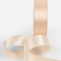 Лента атласная TEIRA, двухсторонняя, 25 мм, 25&plusmn;1 м, светло-бежевая №112