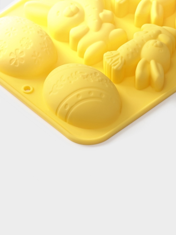 Форма для выпечки Доляна «Пасха», силикон, 7 ячеек, 18,5×14,5×2,5 см, жёлтая Форма для выпечки Доляна «Пасха», силикон, 7 ячеек, 18,5×14,5×2,5 см, жёлтая