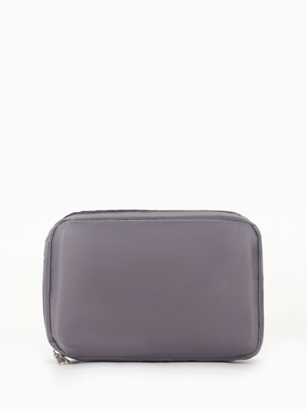 Косметичка дор Одноцвет, 16*6*10,5, отд на молнии, подкладка, н/карман, серый