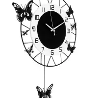 Часы настенные интерьерные &laquo;Бабочки&raquo;, с маятником, плавный ход, 35&times;51 см