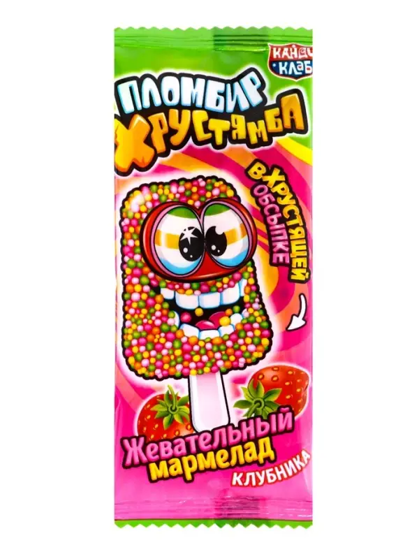 Жевательный мармелад &laquo;Пломбир Хрустямба&raquo;, в хрустящей обсыпке, ассорти, 15 г