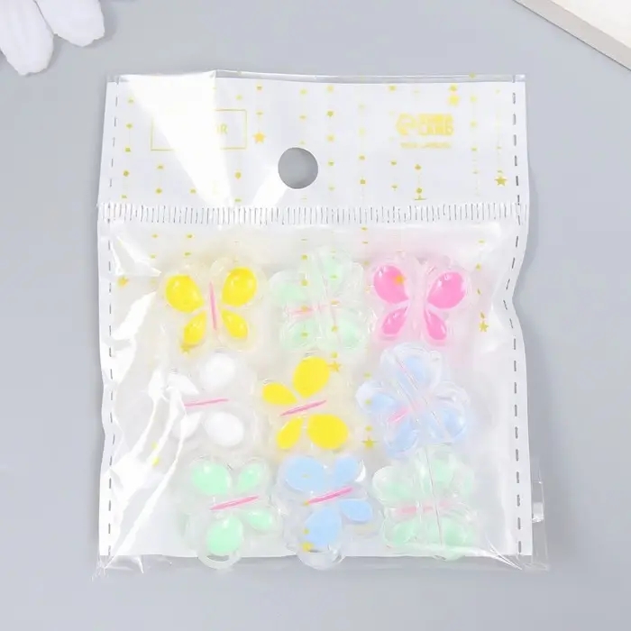 Бусина пластик "Летний бриз. Бабочка" глянец МИКС 2х1,8х0,9 см