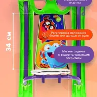 Снегокат &laquo;Twiny1+&raquo; с монстриками, со спинкой, зелёный, фиолетовый, TW1+/МН Nika Kids