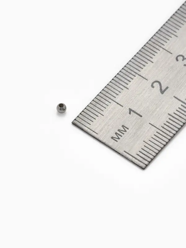 Кримп - зажимная бусина СМ-369, набор 30 шт. 2.4 мм, цвет серебро