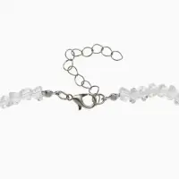 Колье &laquo;Дуга и водопад&raquo;, L=30 см, белое в серебре