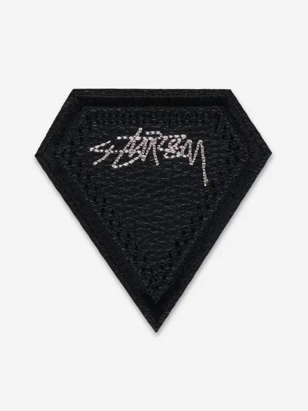 Термоаппликация из кожзама «Кристалл», 5.3×5.5 см, чёрная Термоаппликация из кожзама «Кристалл», 5.3×5.5 см, чёрная