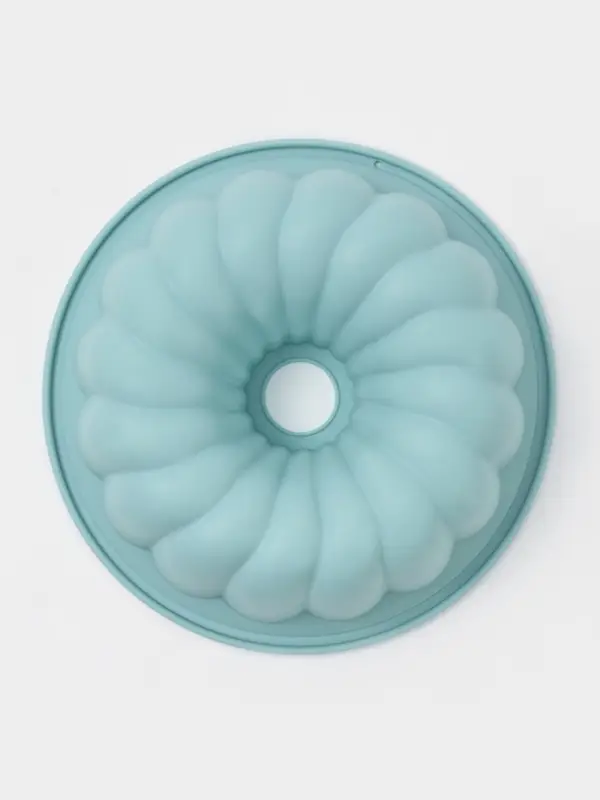 Форма для выпечки Доляна &laquo;Немецкий кекс. Завиток&raquo;, силикон, d=20 см, внутренний d=18.5 см, голубой, сиреневый