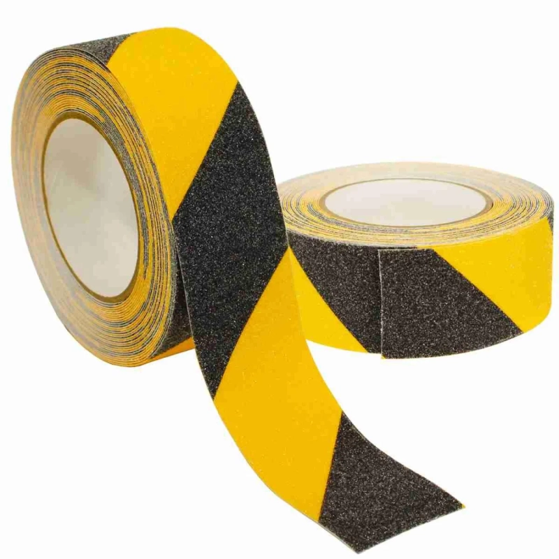 Клейкая лента противоскольз. AS60 Vintanet,сред.зерн.,чер-желт.,50мм х 10м