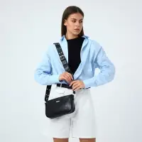 Сумка женская багет на молнии, 25&times;5&times;15 см, чёрная