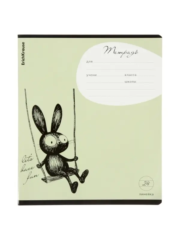 Тетрадь 24 листа в линейку ErichKrause Funny Bunny, МИКС