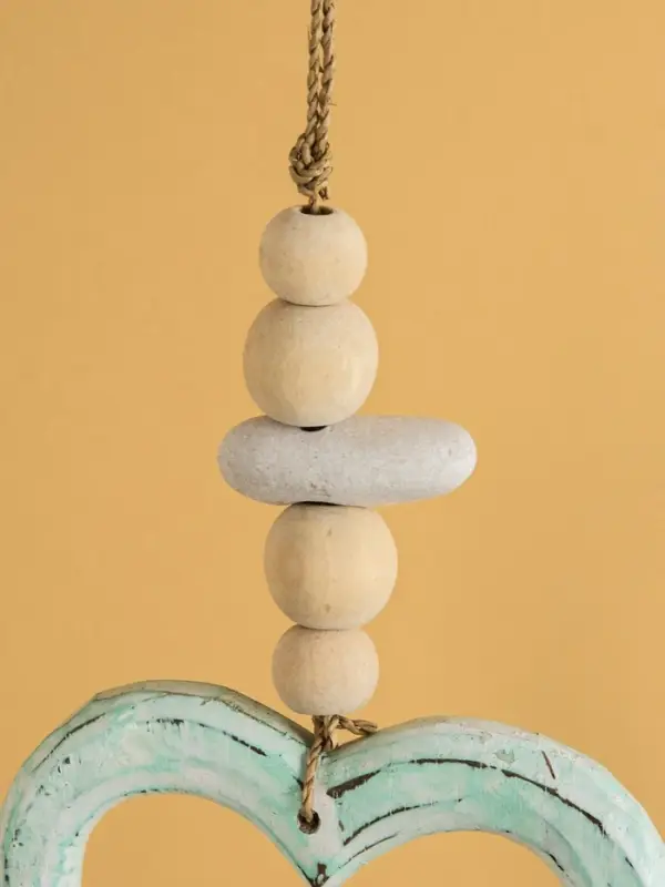 Подвеска декоративная Подвеска декоративная "Сердечки" дерево, камень 13х3х100 см