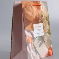 Пакет подарочный "Лучшее время сейчас" ламинированный 26 х 12 х 32 см