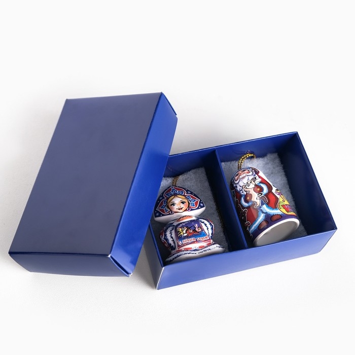 Набор ёлочных игрушек Набор ёлочных игрушек "Дед Мороз и Машенька", 6 см