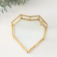 Шкатулка для украшений (колец, колье, серёг) &laquo;Сердце&raquo;, стекло, 12&times;12&times;4 см