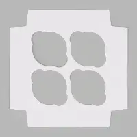 Коробка подарочная для 4 капкейков &laquo;С любовью&raquo;, 16&times;16&times;10 см, с окном