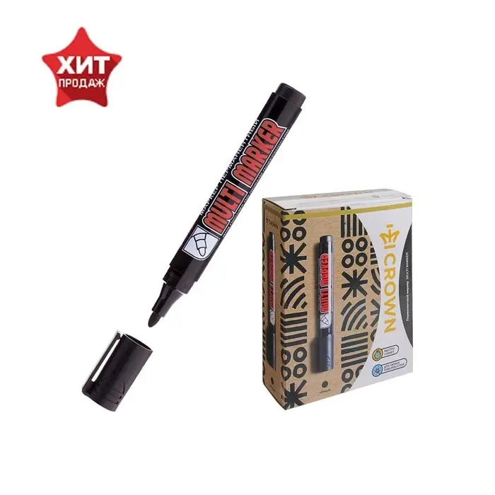 Маркер перманентный Crown. Multi Marker CPM-800, чёрный, узел 3.0 мм